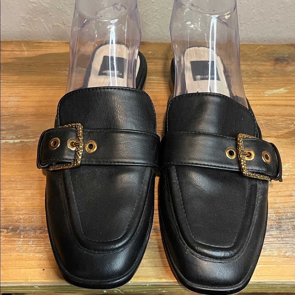 Dolce Vita Meegan mules with a gold buckle across the front size 8 - Picture 5 of 8